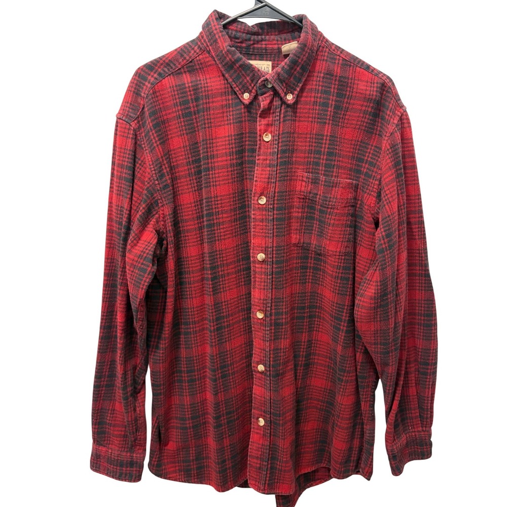 Red Head Brand Co Red Heavy Flannel Long Sleeve Shirt Cabela's Men's Size XL